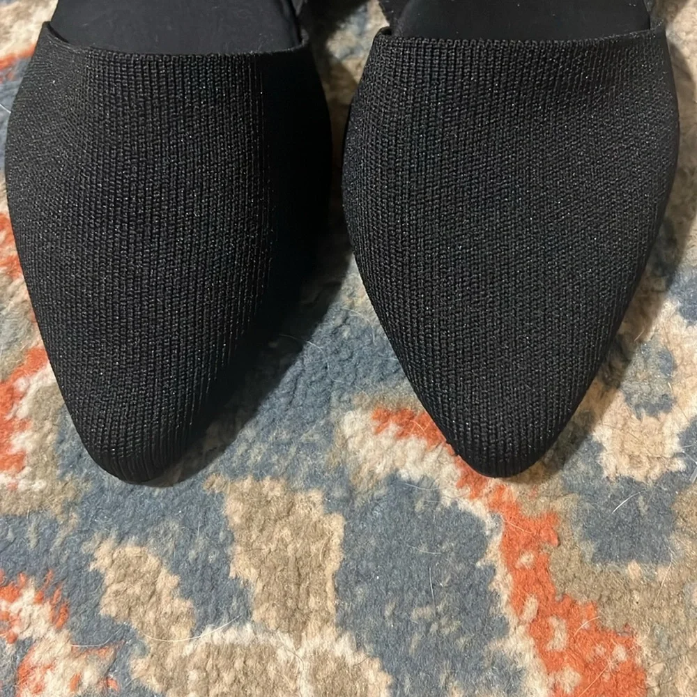 MIA Shoes Womens 7 Lynne Casual Slip On Pointed Loafer Flats Black Fabric - Picture 2 of 6